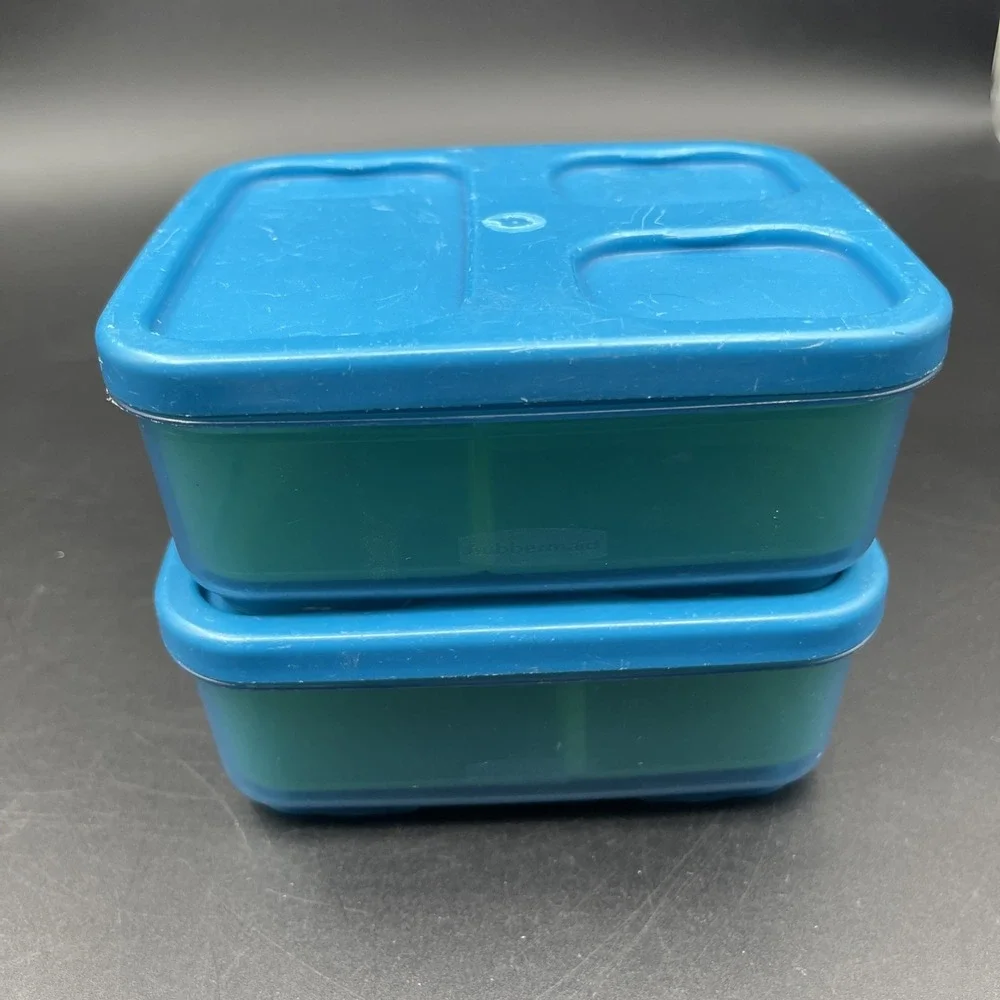Rubbermaid LunchBlox Entrée Containers 6 Pc Set 2 Lids 2 Dividers BPA Free